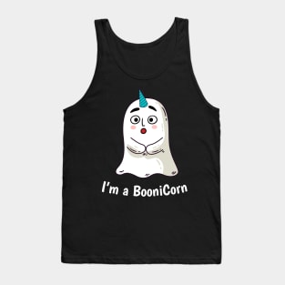 Funny Halloween: Relaxed Boonicorn Unicorn Ghost Tank Top